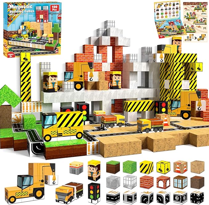 100 SZTUK Klocków Magnetycznyc – Magnetic Building Tiles Set 100Pcs recenzja i cena