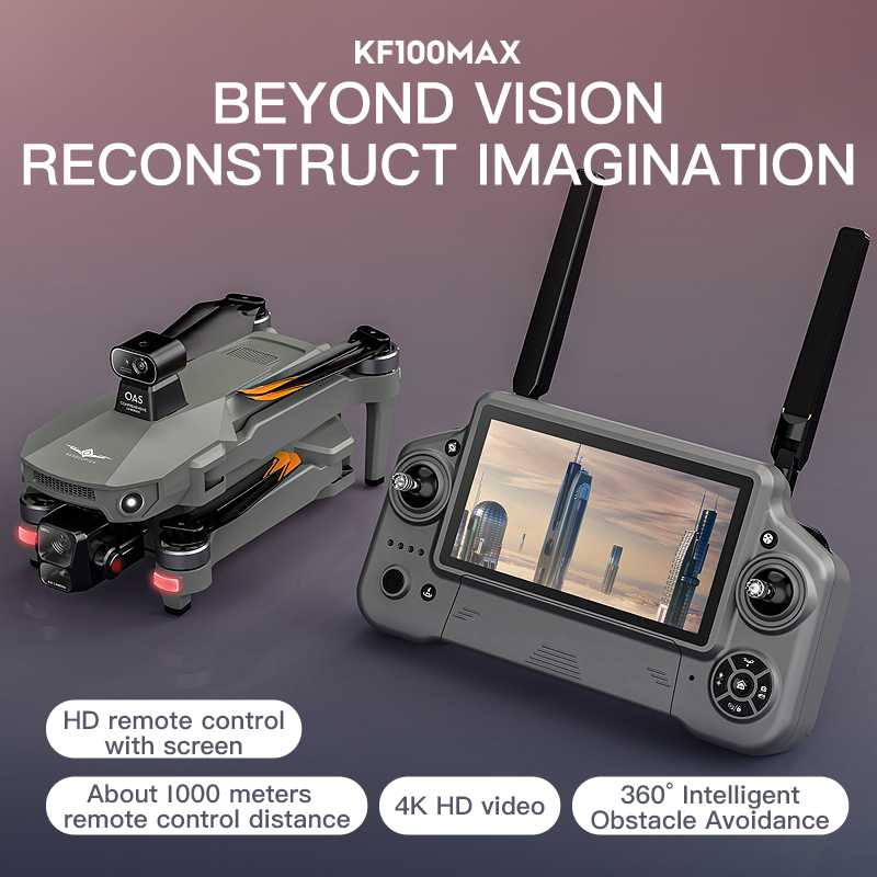 Dron GPS KF100 MAX Kamera 4K 3 – Fpv Brushless Rc Drone 4K recenzja i cena