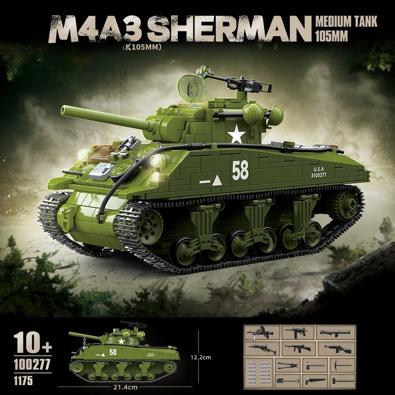 Nowa broń wojskowa II wojny św – Lego Compatible Military Tank recenzja i cena