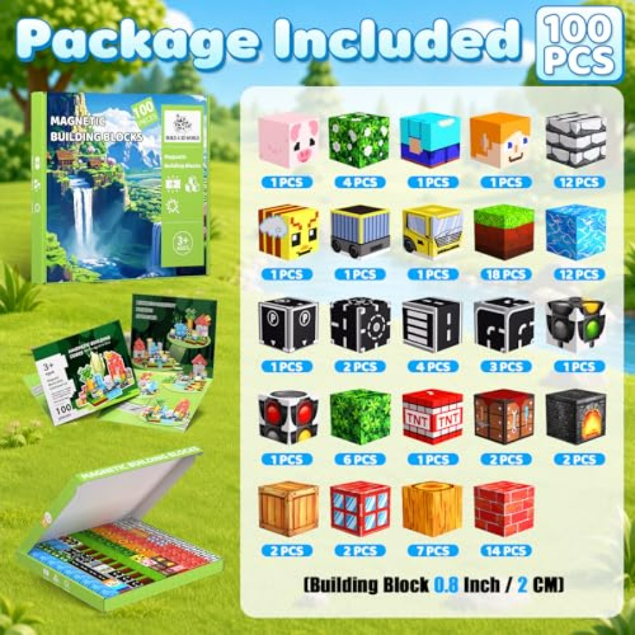 100 szt. Magnetycznych Klocków – Magnetic Building Tiles Set 100Pcs recenzja i cena