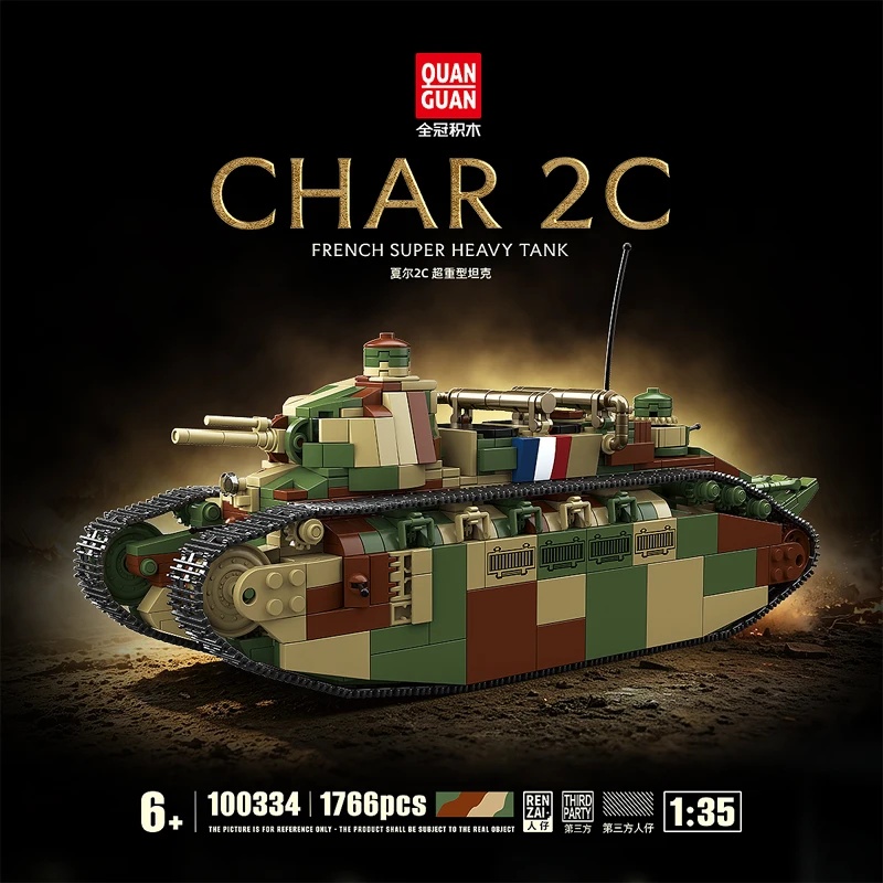 Francuski czołg Char 2c Super  – Lego Compatible Military Tank recenzja i cena
